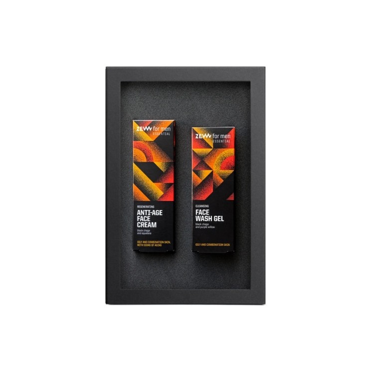 Zew for Men Essential Package for men: Anti-Age face cream + Face wash gel