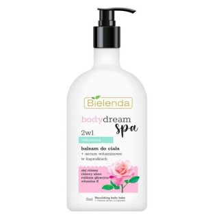 Bielenda Body Dream Spa 2in1 voedende lichaamsbalsem + Serum in capsules Rose 350 ml