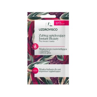 Uzdrovisco verfraaiende gezichts- en lipbehandeling Instant Beauty 8 ml: Verhelderend gezichtscrèmemasker met Vit.C + balsemmask Uzdrovisco verfraaiende gezichts- en lipbehandeling Instant Beauty 8 ml: Verhelderend gezichtscrèmemasker met Vit.C + balsemmask